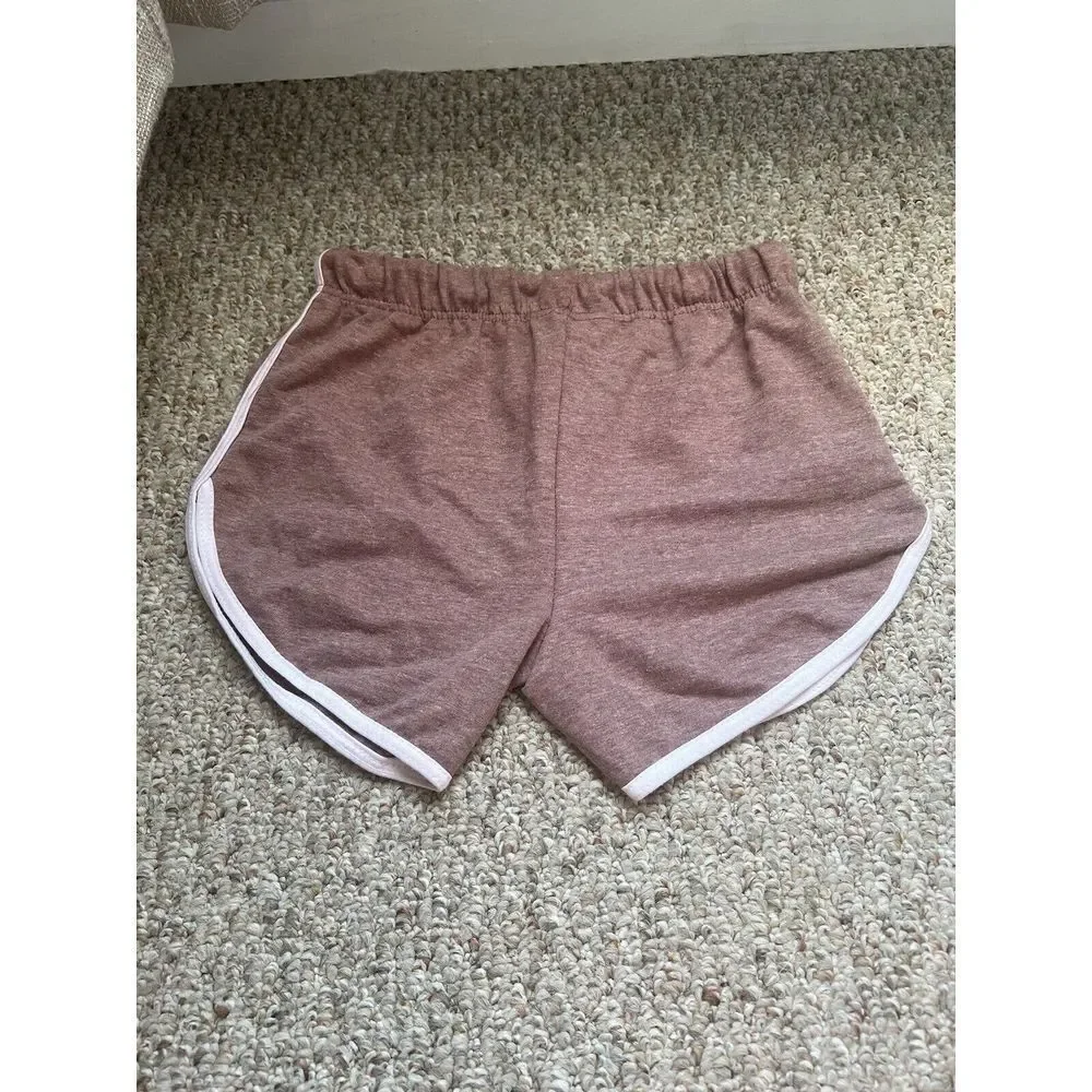 Sunsations Womens‎ Youth Large Cotton Blend Pink Beach Shorts